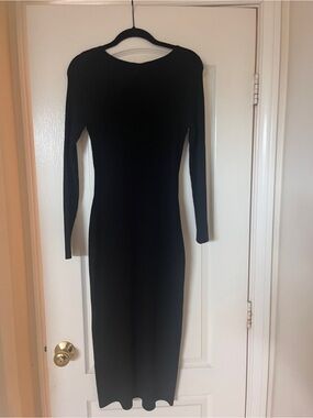 rag & bone Black Long-Sleeve Bodycon Midi Dress